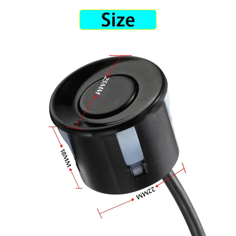 Автомобильный комплект светодиодных датчиков парковки 22 мм дисплей с подсветкой