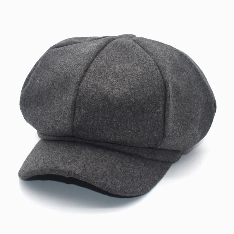 

ZLD Winter men women Octagonal Hats Fashion all-match Berets hat classice vintage ladies caps Autumn Casual Solid color cap