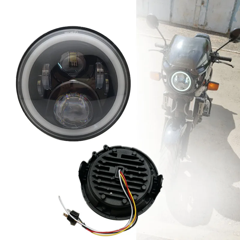 

7 Inch Motorcycle Light LED Headlamp White Halo For Honda CB 400 500 1300 Hornet 250 600 900 VTR 250 Headlight