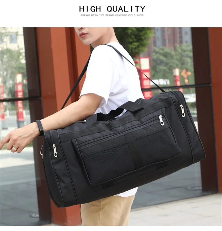 WOBAG Мужская модная переноска на выходные сумки Водонепроницаемая нейлоновая Дорожная сумка Повседневная Большая вместительная сумка через плечо классическая сумка