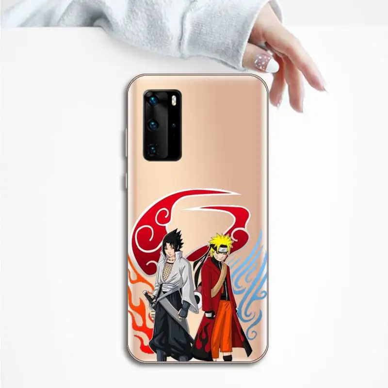 

Cartoon Animated Naruto Uzumaki Kakashi Phone Case Transparent for Huawei P honor 8 10i 20 30 40 smart 2019