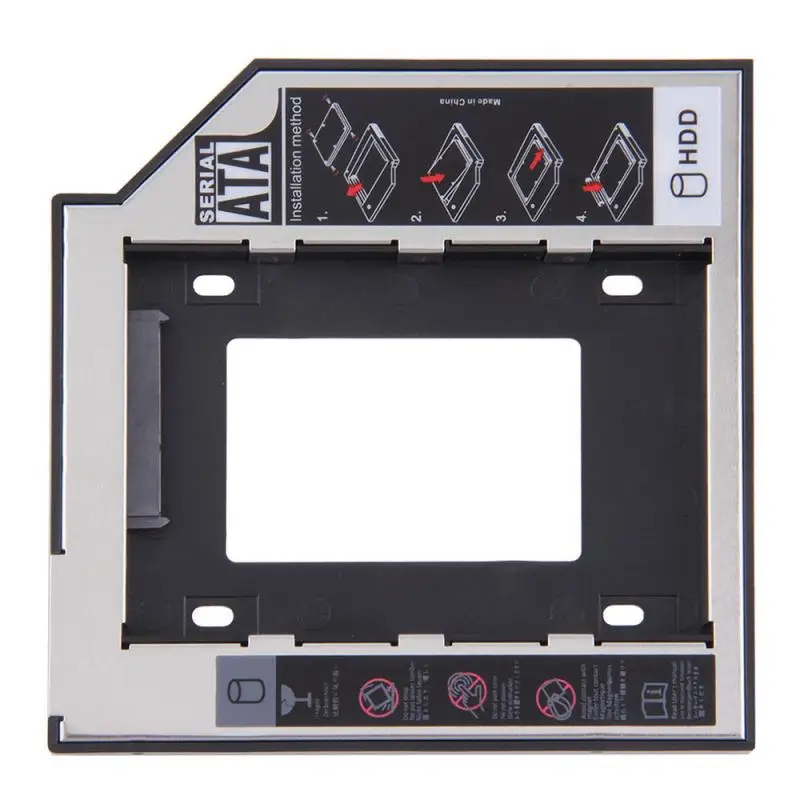 12 7 мм 2-й жесткий диск Caddy алюминиевый корпус Optibay SATA 3 0 адаптер для DVD 2 5 дюйма