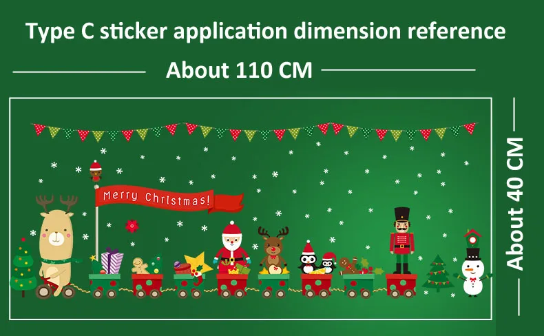 Рождество DIY наклейки украшения Горячая продажа в 2019 для окна стекла или двери| |