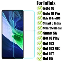 2 1pcs tempered glass for infinix hot 10 play 10 i t 10s nfc glass on infinix note 10 pro nfc x695 vidrio on smart 5a pelicula