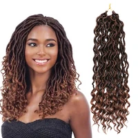 synthetic bohemian faux locs crochet braids for hair extensions soft locs with curly ends goddess braiding hair for black women