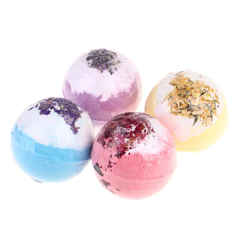 

100g Bath Bombs Ball Essential Oil Petal Body Bath Salt Ball Foam Bubble Petal Bath Salt Ball For Women's Spa Body Bath Salt