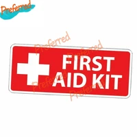 hot car sticker red first aid kit emergency safety alert decal motocross racing laptop helmet trunk wall vinyl car sticker