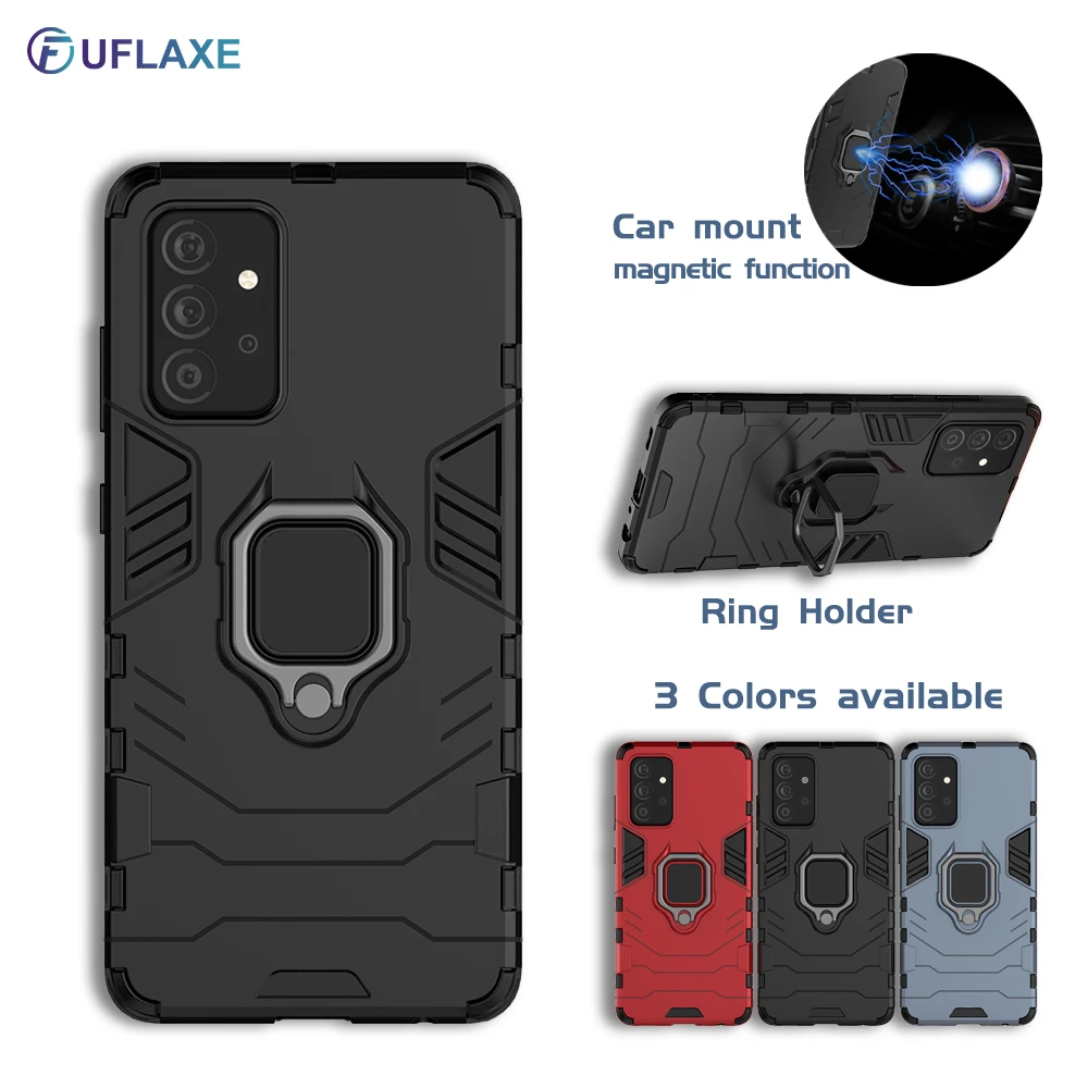 

Shockproof Case for Samsung Galaxy A52S A52 A32 A72 Samsung A03S A22 A12 A02 A42 A82 5G Back Cover Hard Casing with Ring Holder