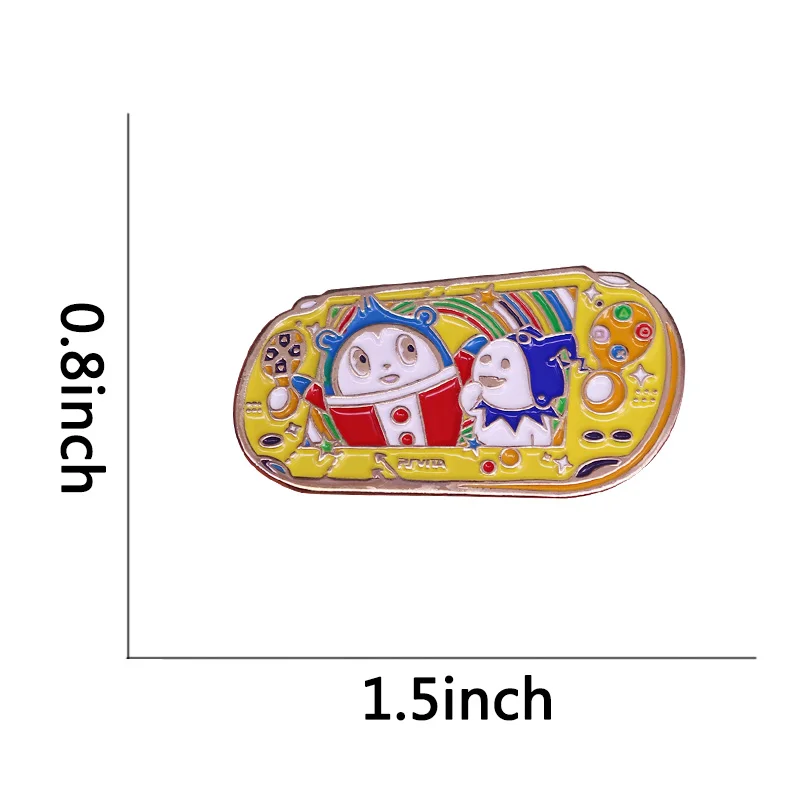 Фото Эмалированная брошь на консоль с персонажем 4 Teddie Kuma, P4A P4G Ted Mr. Bear №3