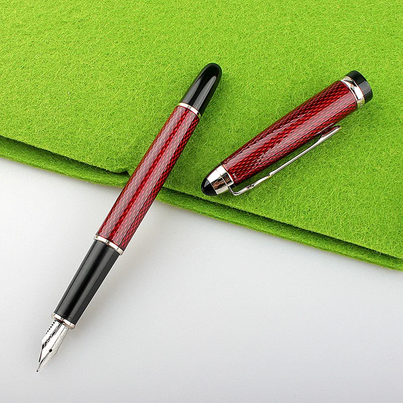 

High Quality Metal JINHAO Fountain Pen Luxury Brand Office Business Writing Ink Pens 0.5mm Nib School Stationery Gifts Supplies