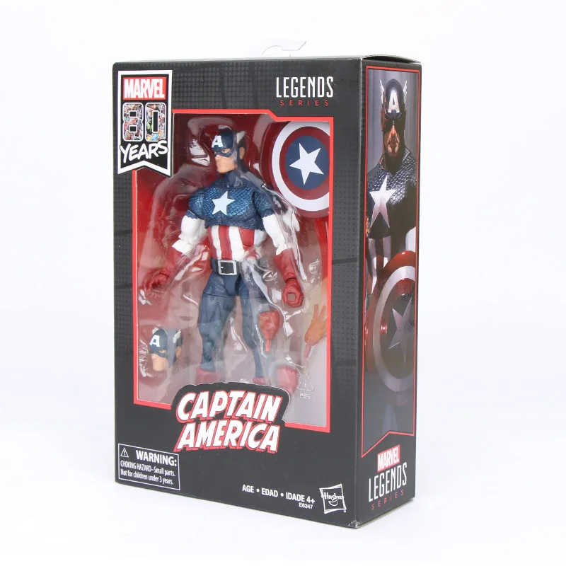 17 см Marvel Comics 80th anniversary Legends Series винтажные комиксы Капитан Америка ПВХ фигурка коллекционная игрушка