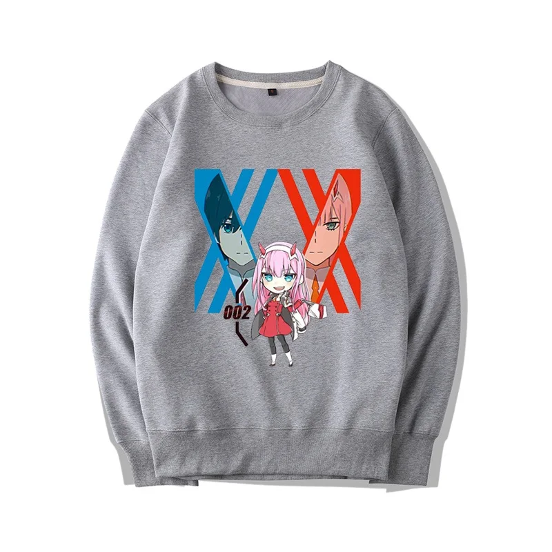 

Anime Cos DARLING in the FRANXX O Neck Hoodie HIRO ZERO TWO ICHIGO GORO Casual Cotton Casual Fleece Hoodie Pullover