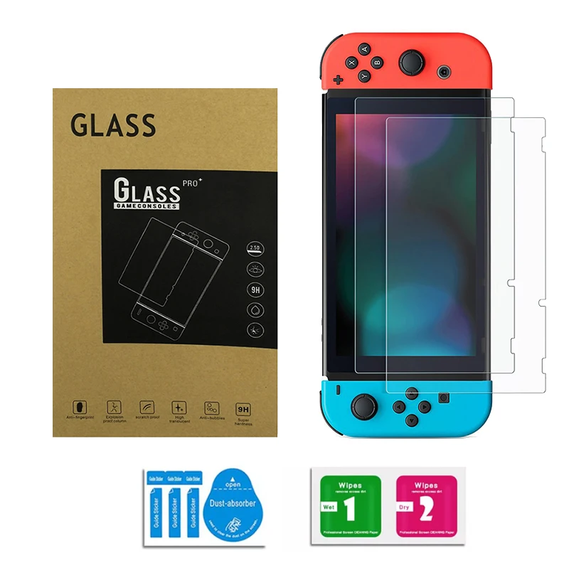 

2Pcs Protective Glass for Nintend Switch Tempered Glass Screen Protector for Nintend Switch Glass Accessories Scree Film Sticker