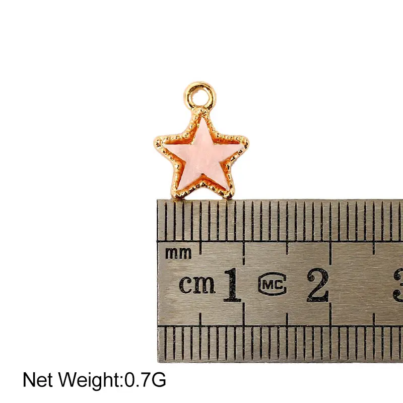 

10Pcs 6*8mm Enamel Alloy Mini Cute Pentagram Star Charms Acrylic Stars Metal Jewelry Charm For DIY Making Bracelet Accessories