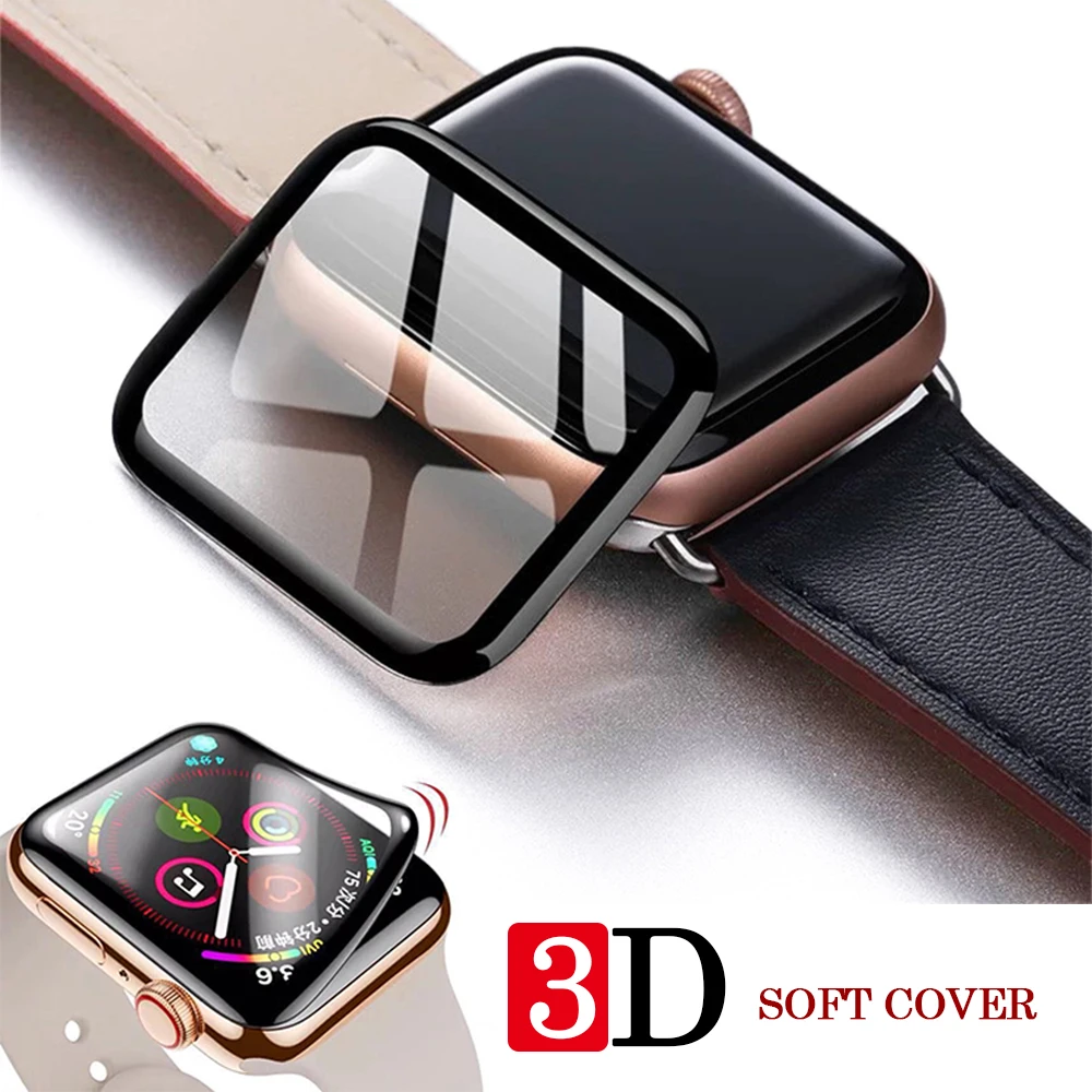 Закаленное стекло для Apple Watch с полным покрытием Защитное iwatch 5 Series 4 3 2 1 38 42 мм 40 44