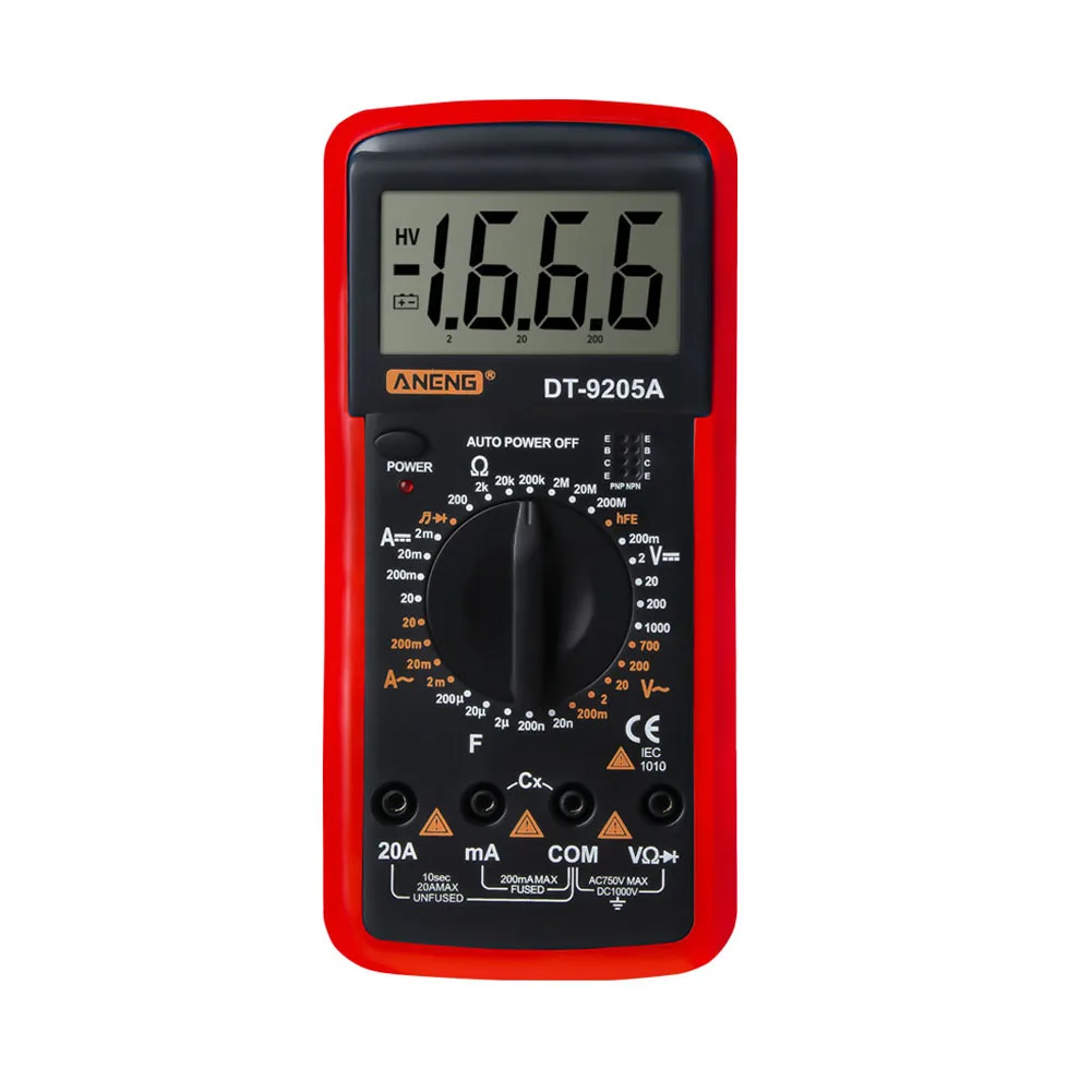 Цифровой мультиметр с ЖК дисплеем тестер переменным/постоянным напряжением тока