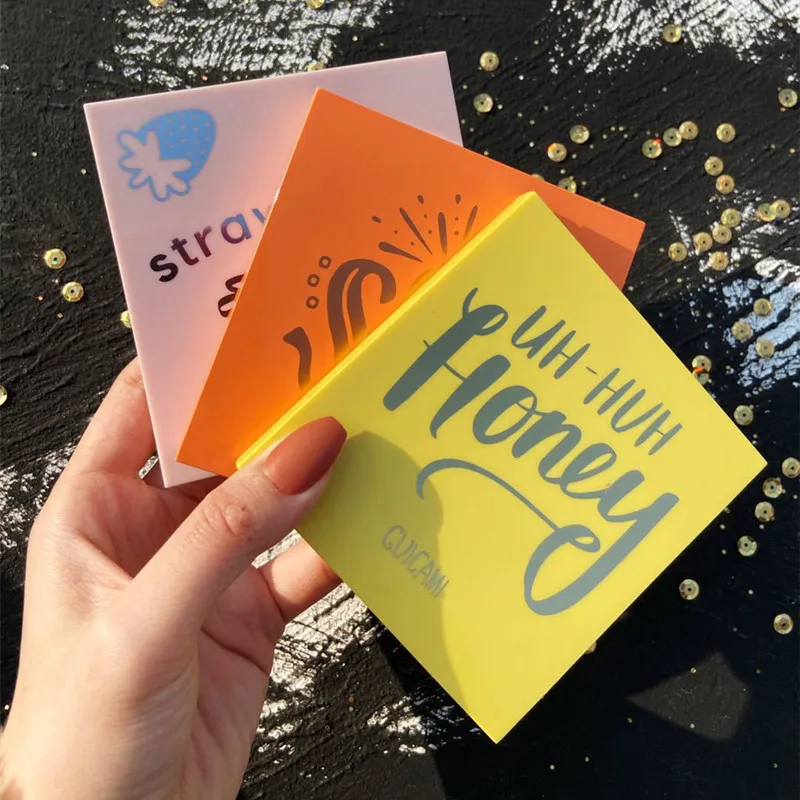 Розовые желтые пигментные тени для век фруктовые блестящие пигментированные