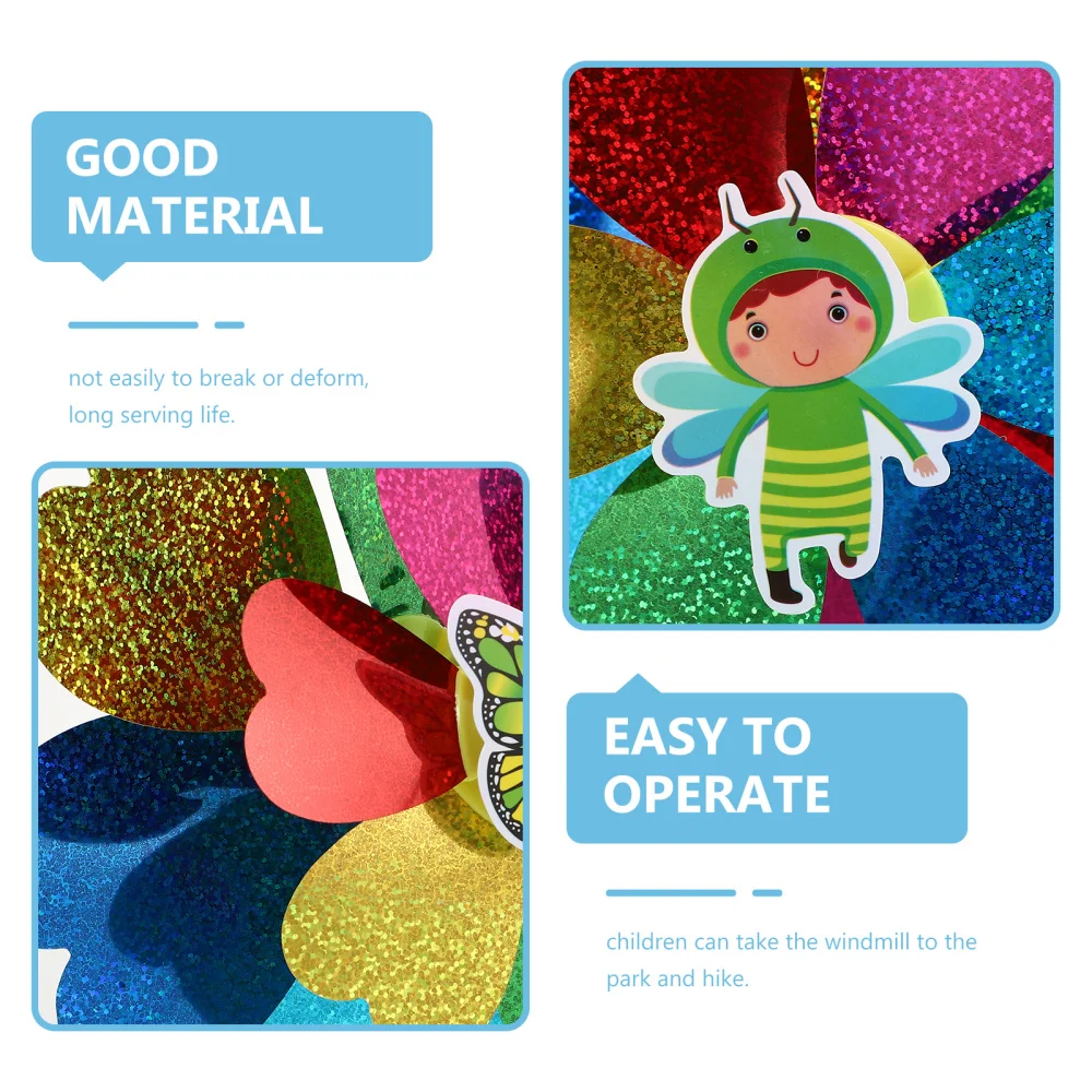 

4pcs Decorative Garden Pinwheel Toys Windmills Ornaments (Random Style)