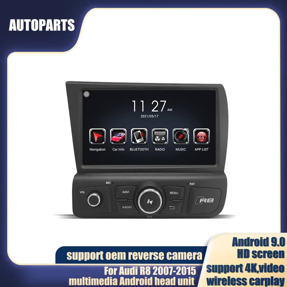 $999.00 Car radio Android 9 For Audi R8 V10 2007-2015 Car Radio Bluetooth With Screen Player GPS Navi Stereo Head Unit IPS Screen Caplay