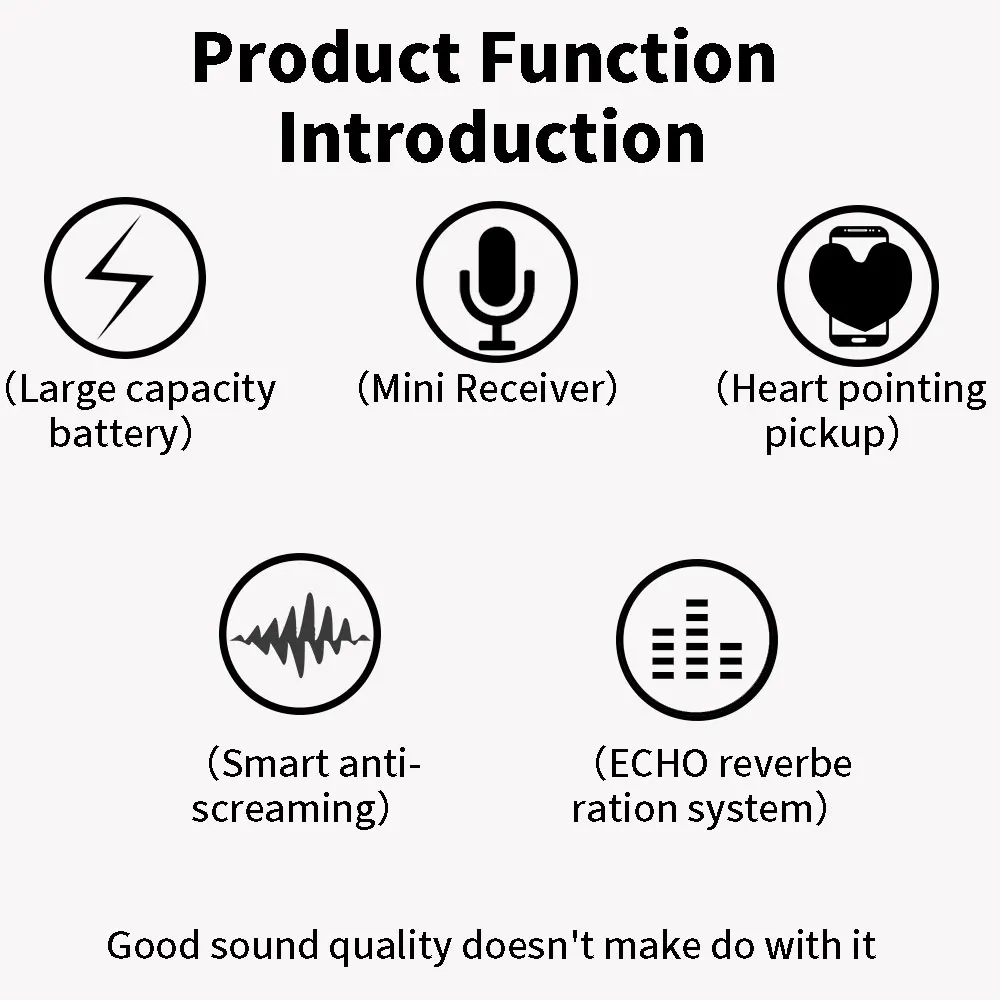 Беспроводной микрофон UHF Ручной громкоговоритель с микроприемником для