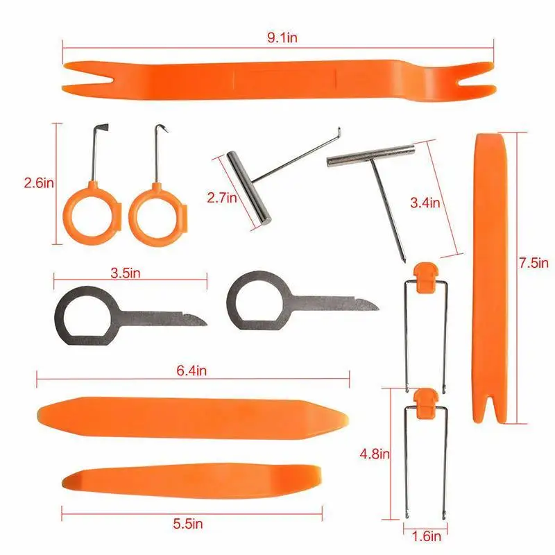 

12pcs/set Car Radio Door Clip Panel Trim Dash Audio Removal Open Installer Pry Tool For Auto Vehicle for BMW Audio Removal Pry