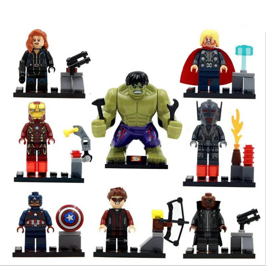 8 шт. новинка распродажа Enlighten Marvel Мстители бесконечность война фигурка Железный