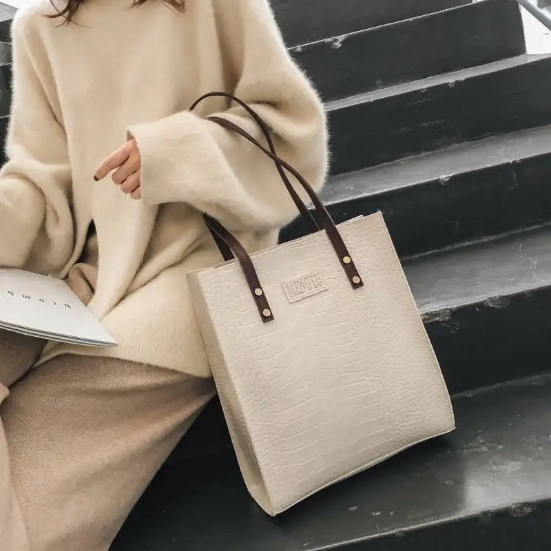 Модная женская сумка с крокодиловым узором кожаные дамские сумочки роскошные