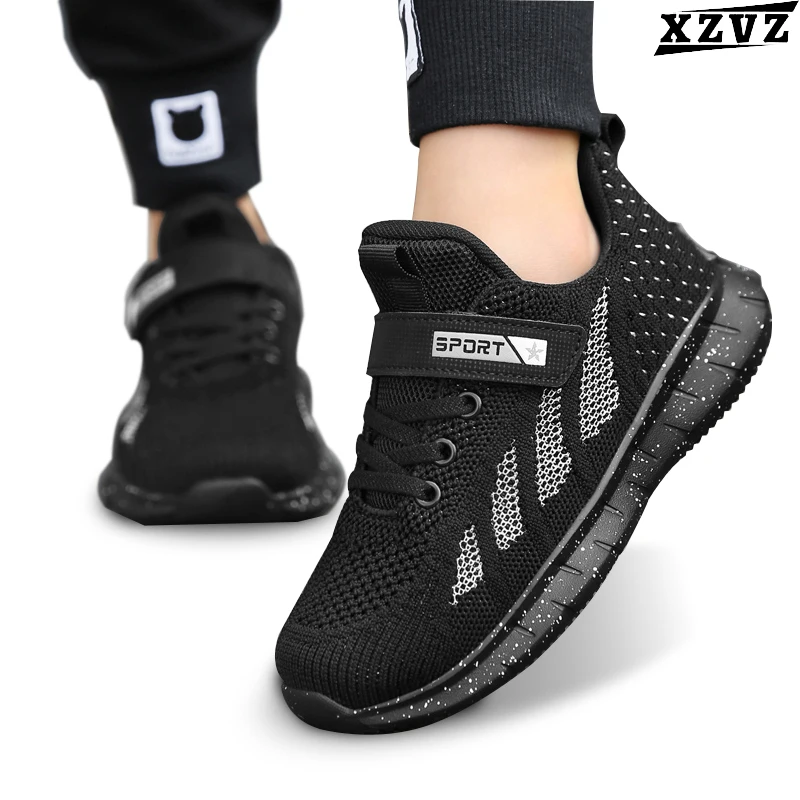 

XZVZ Kids Sneakers Lightweight Breathable Mesh Upper Children's Shoes Soft rebound Sole Boys Girls Casual Shoes Wear-resistant