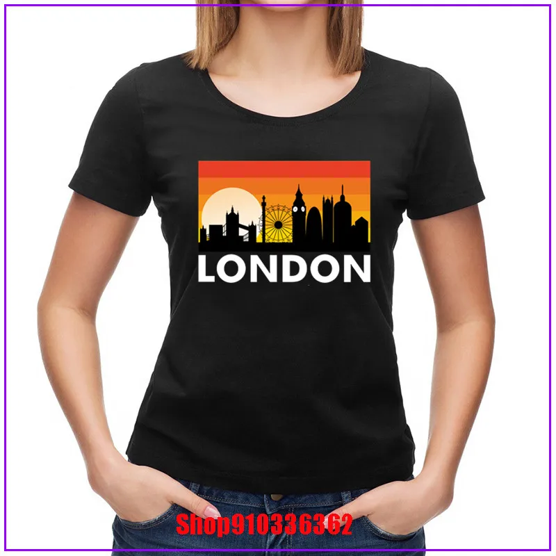 Женский летний топ с коротким рукавом силуэтом Лондона | Женская одежда