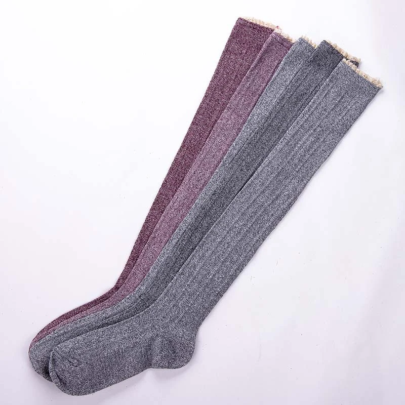 

Women Long Stockings Warm Thigh High Socks For Ladies Girls Fashion Knee Socks Winter Sexy Knitted Long Socks Solid