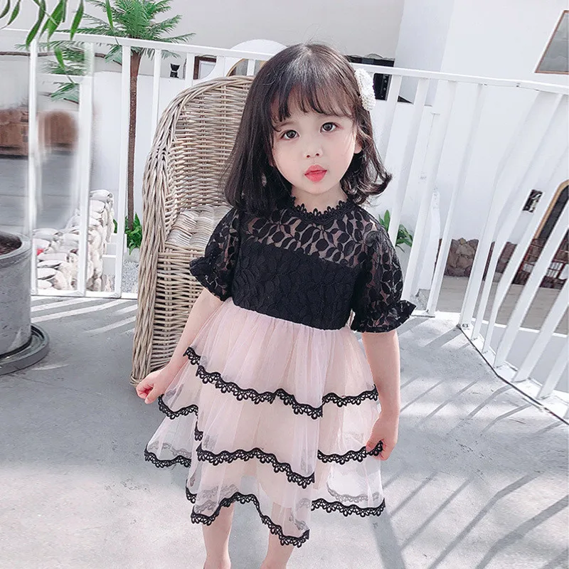 

Baby Girl Dress Fashion Lace Princess Dress Kids Clothing Mesh Tulle Dress New Arrival Girl Dress 2 3 4 5 6 Years Summer 2020