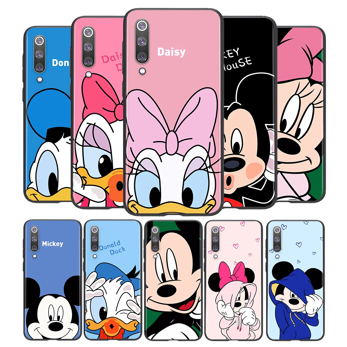 

Mickey Minnie Couple Silicone Soft Cover For Xiaomi Mi 11i 11 10T 10i 9T 9 Note 10 Ultra Lite Pro 5G SE Black Phone Case