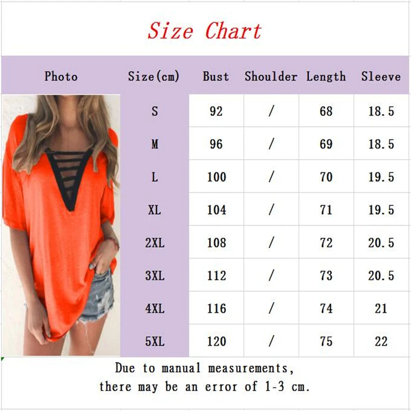 

Women's V-neck Short-Sleeved T-shirt Summer Solid Color Plus Size Top Sexy Hollow Out Patchwork Club Woman Casual Loose Tshirt