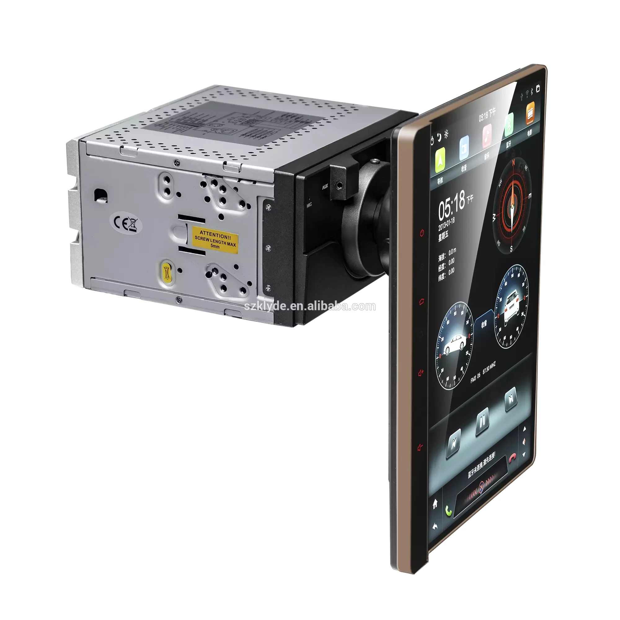 

KLYDE Universal 2 Din 12.5 Inch Touch Screen Stereo Auto Radio Multimedia Player Rearview Mirror Link/FM/TF/Bluetooth/MP5