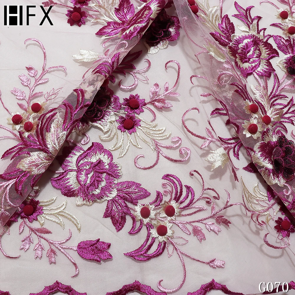HFX новейшая африканская кружевная ткань Вышитое кружево в нигерийском стиле для
