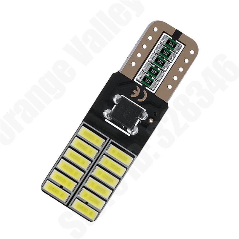 100 шт. супер яркий T10 LED 194 501 W5W 24 SMD 4014 Canbus безошибочные автомобильные интерьерные