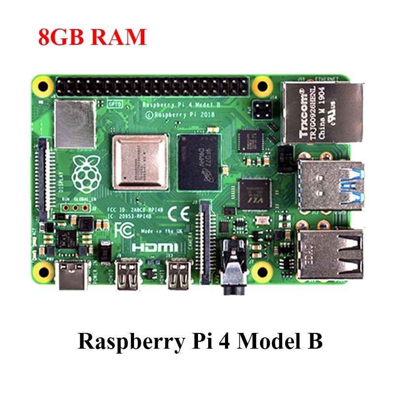 Оригинальный Raspberry Pi 4 Модель B 8 Гб Оперативная память 2 4G & 5G Wi-Fi Bluetooth 5 0 ABS чехол