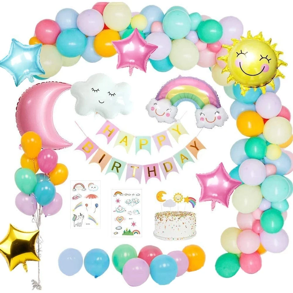 Детская одежда ярких цветов радужные воздушные шары комплект для детей подарок