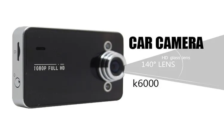 Видеорегистратор K6000 2 7 дюйма Full HD ночное видение угол обзора 1080 градусов|k6000