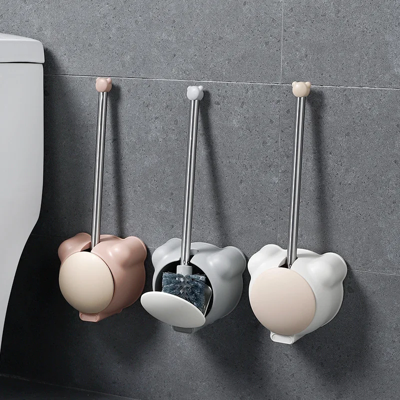 

Creative Wall-Mounted Toilet Brush Bathroom Cleaner Toilet Cleaning Brush Brosse Toilette Cleaning Tools Bathroom Accessories