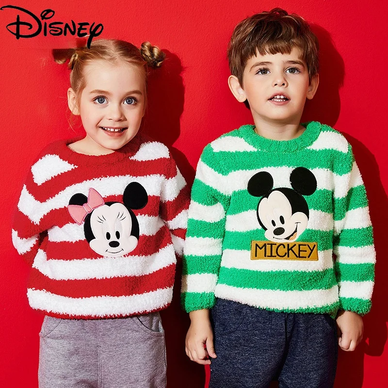 

Детская одежда Disney, Микки Маус, Повседневный свитер для мальчиков и девочек, осенняя новинка, Детский Теплый Топ