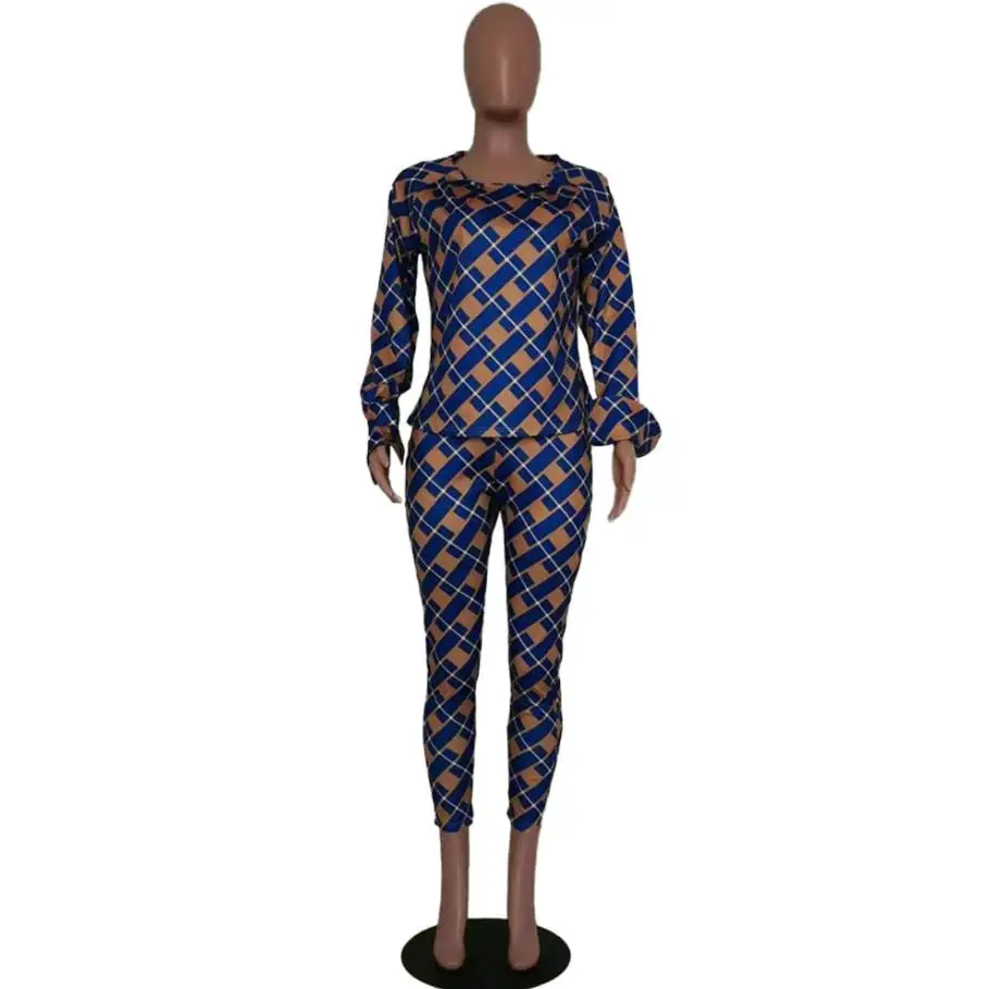 2019Autumn winte Style African Women Clothing Dashiki Fashion Print Elastic Cloth Casual Straight Tops Pants | Тематическая одежда