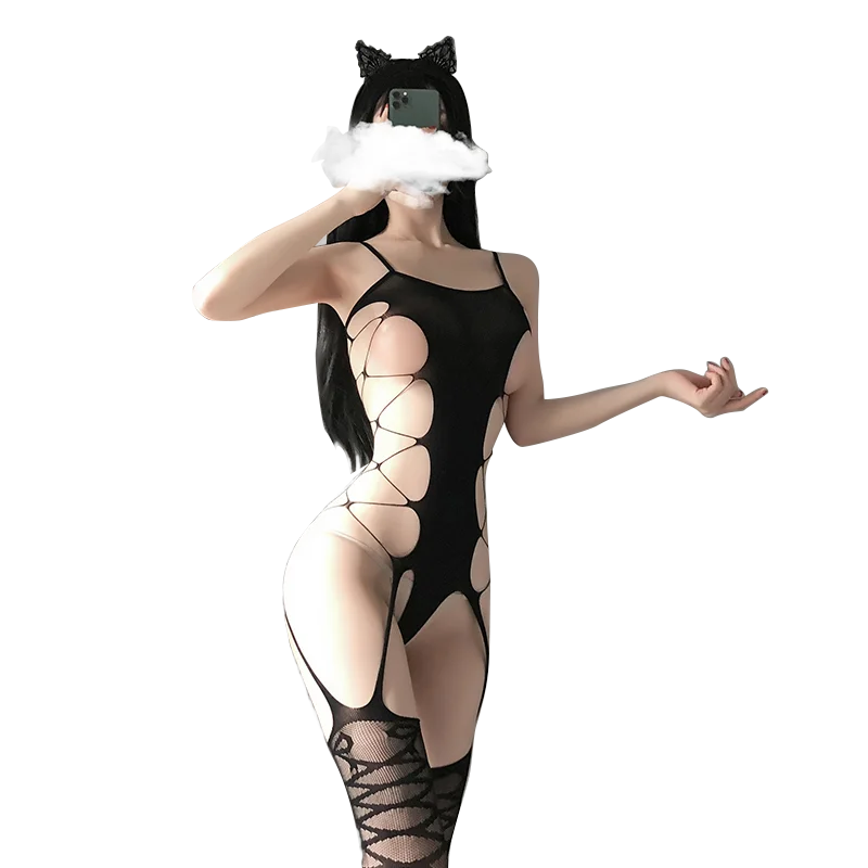 Сексуальная сетчатая бант на боди ажурное Эротическое нижнее белье с открытой