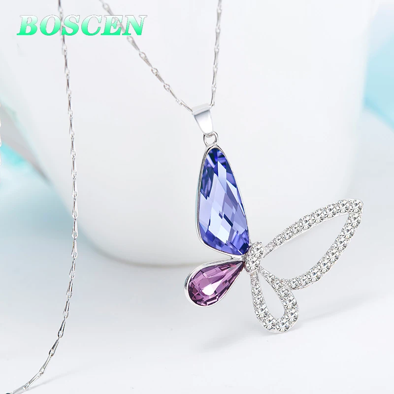 Женское Ожерелье с кулоном BOSCEN подарочное разноцветное ожерелье из