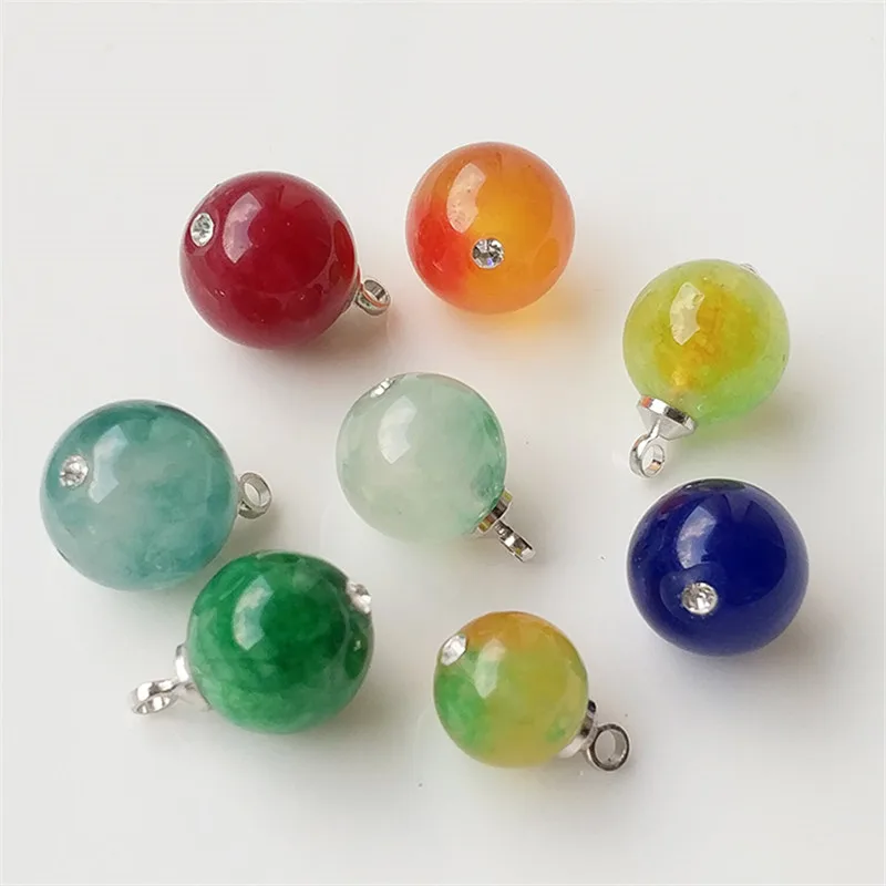 Бусины из китайского агата и нефрита 5 шт. 10 мм декоративные пуговицы для одежды