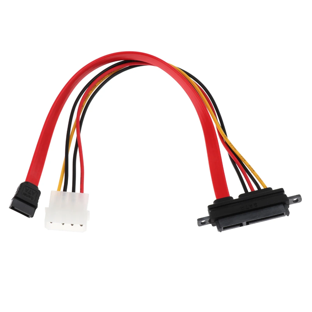 

12-дюймовый SATA 22P Female To 7PIN Female SATA + Male кабель адаптера питания
