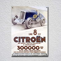 vintage retro shabby chic tin sign racing cars plaque tin sign metal sign metal poster metal decor