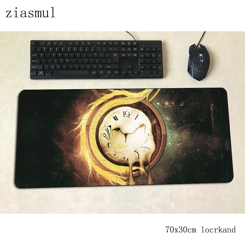 

Clock mouse pad gamer esports 70x30cm gaming mousepad pc notbook desk mat locked edge padmouse game gamer mats gamepad