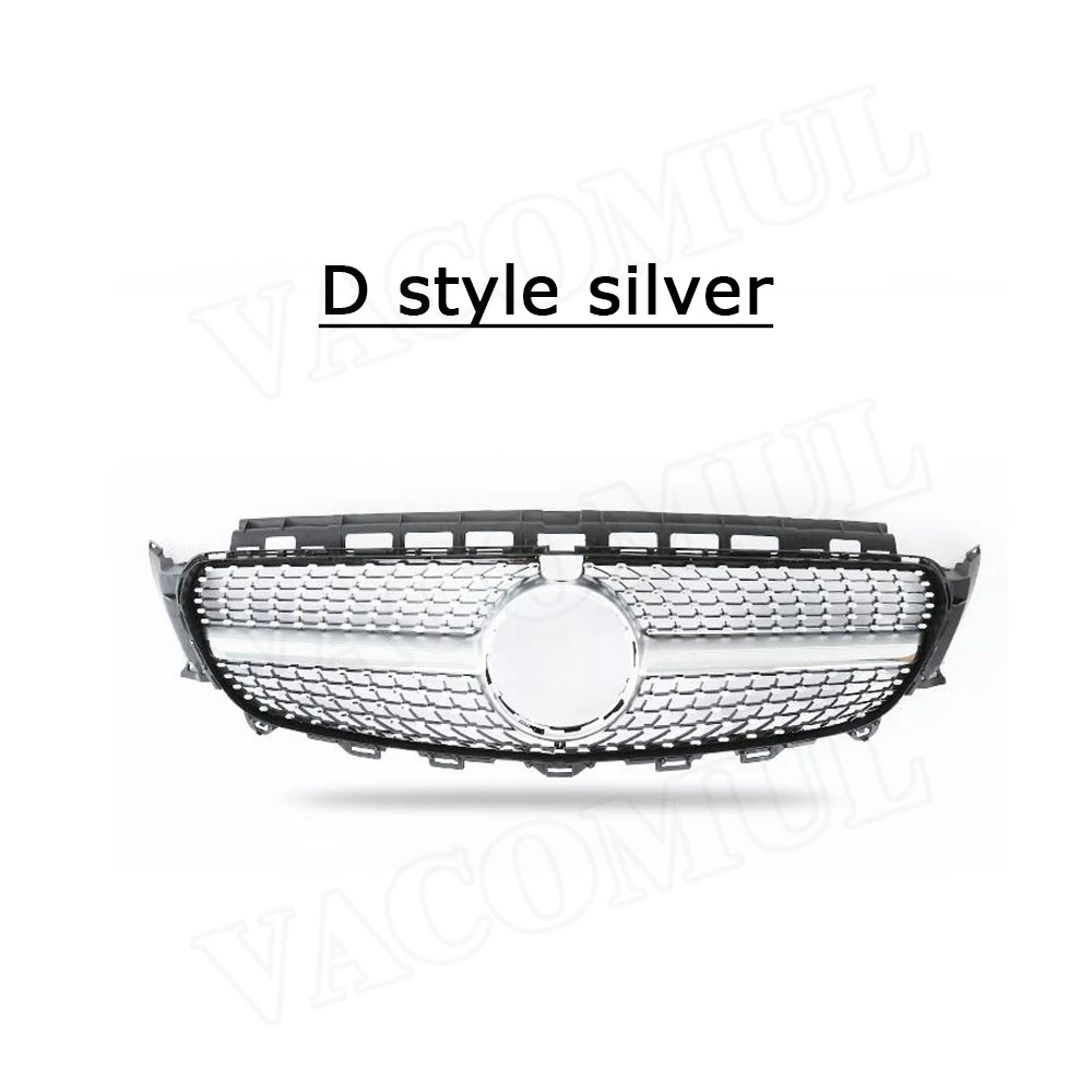 D style silver Сетчатая Решетка переднего бампера для Mercedes Benz W213 C238 E200 E250 E300 E320 E350 E53 AMG - Цвет: D style silver