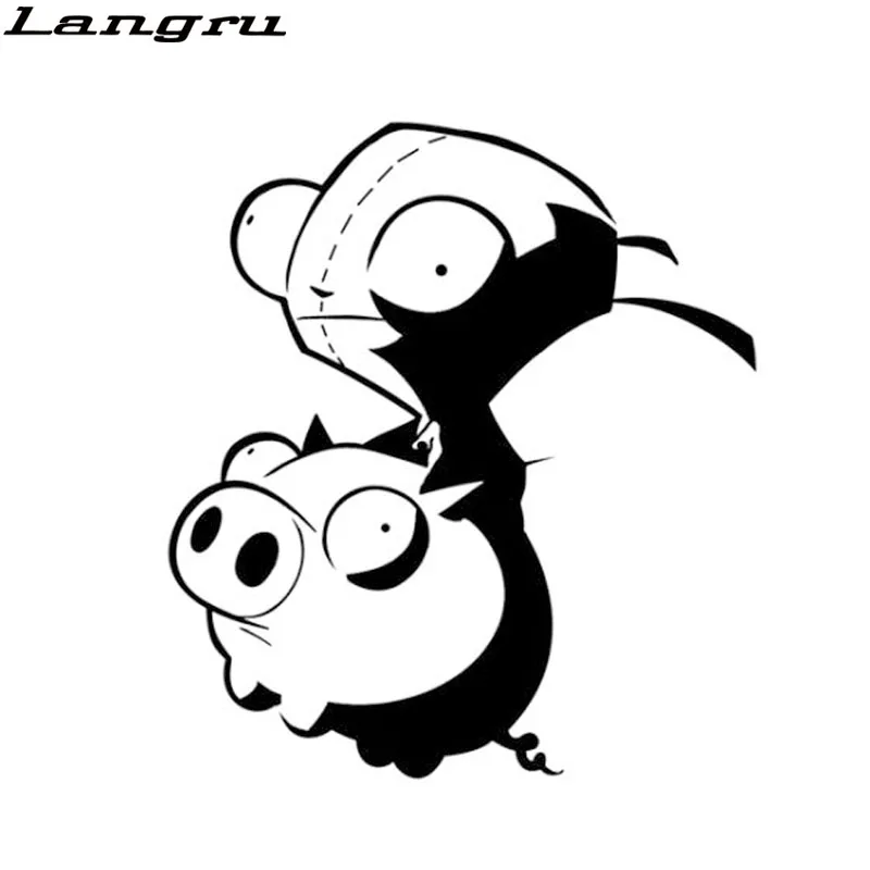 Виниловая наклейка Langru 13,3*15 см, смешной виндер зим Гир, свинья, аксессуары Jdm